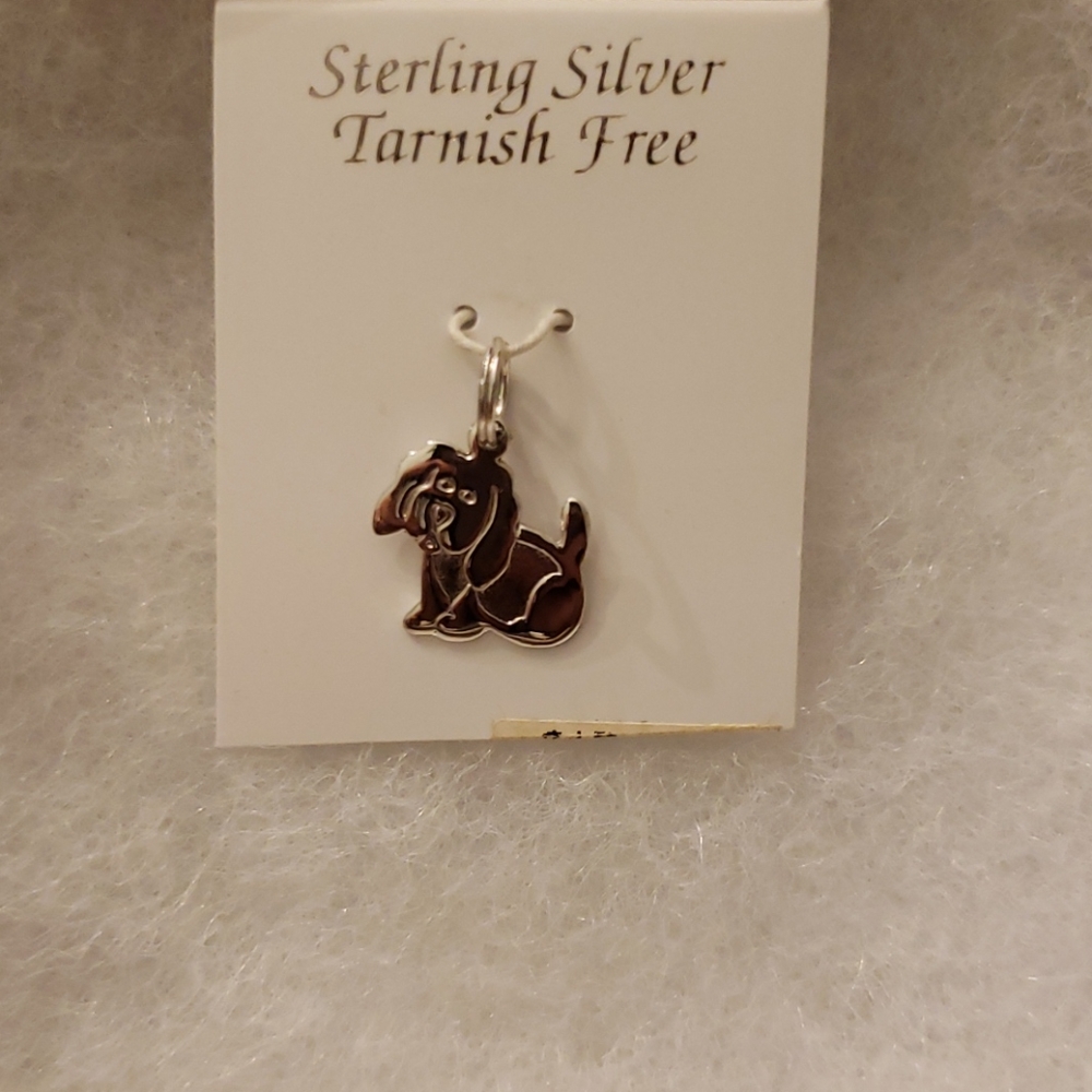 🔥Sterling silver charm, dog